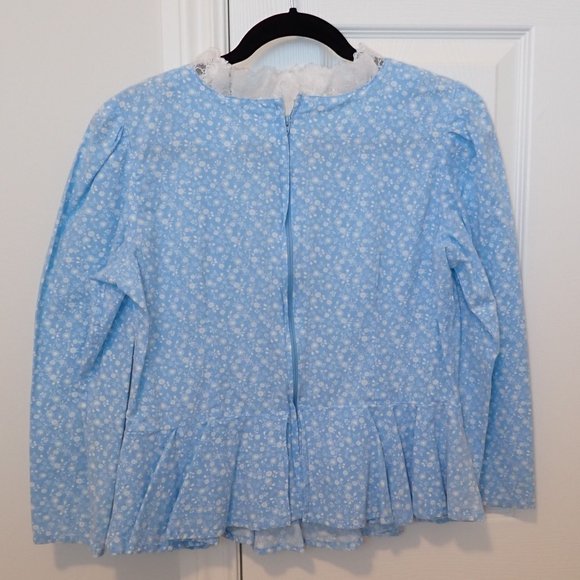 Remade vintage Gunne Sax-style peplum prairie blouse - Picture 2 of 8